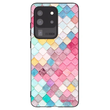 Picasee Μαύρη θήκη σιλικόνης για Samsung Galaxy S20 Ultra 5G G988F - Colorful roof