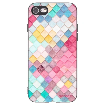 Picasee Μαύρη θήκη σιλικόνης για Apple iPhone SE 2020 - Colorful roof