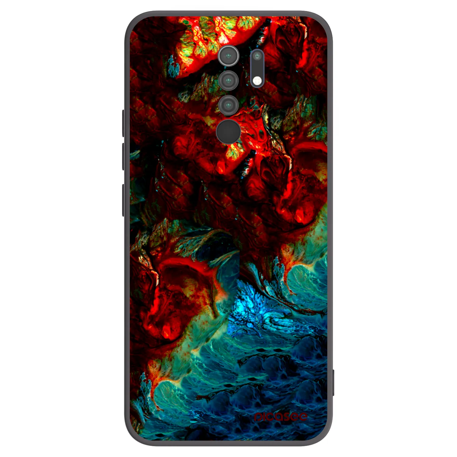 Picasee Μαύρη θήκη σιλικόνης για Xiaomi Redmi 9 - Universe