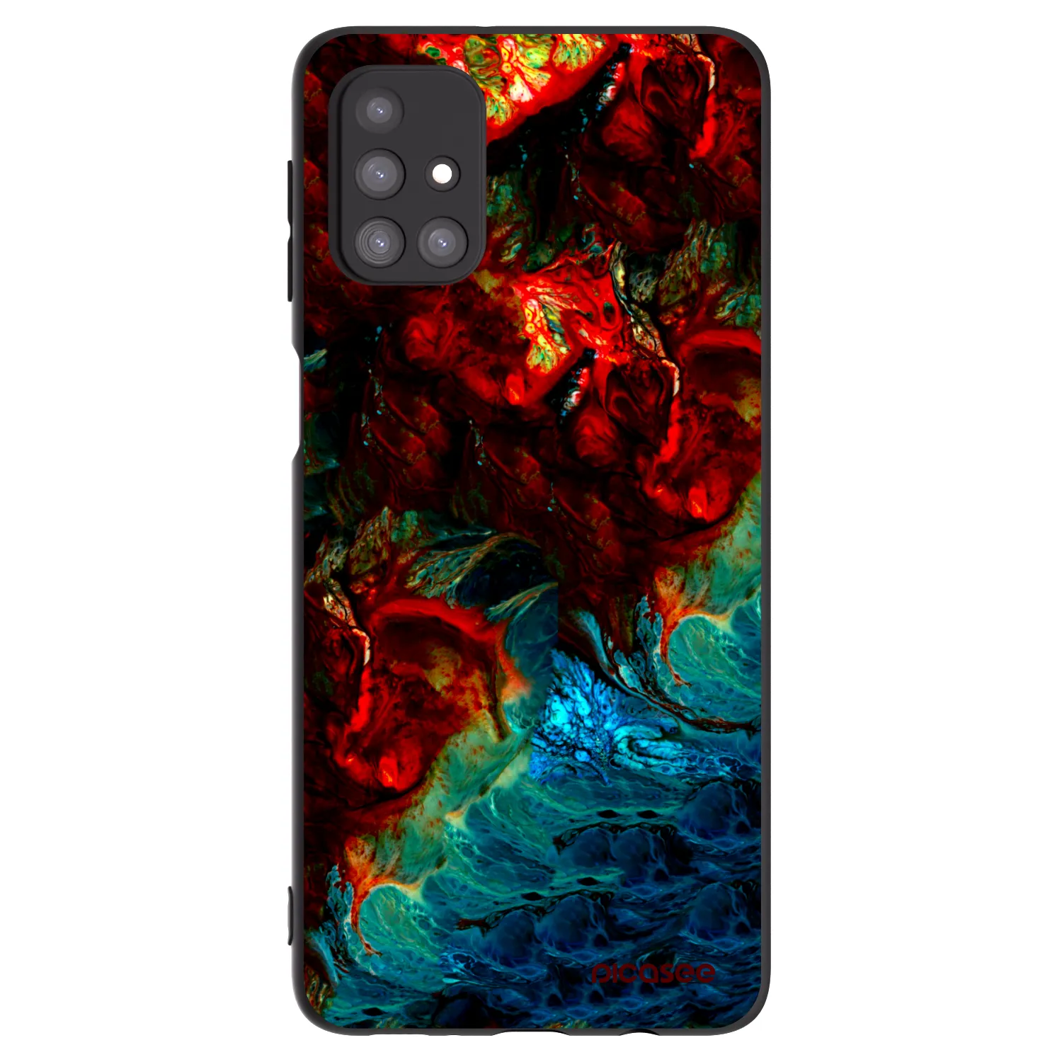Picasee Μαύρη θήκη σιλικόνης για Samsung Galaxy M31s - Universe