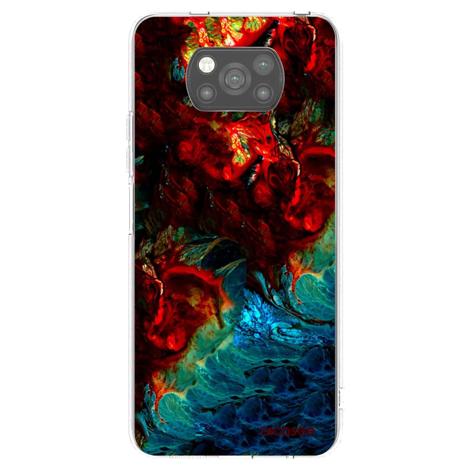 Picasee Μαύρη θήκη σιλικόνης για Xiaomi Poco X3 - Universe
