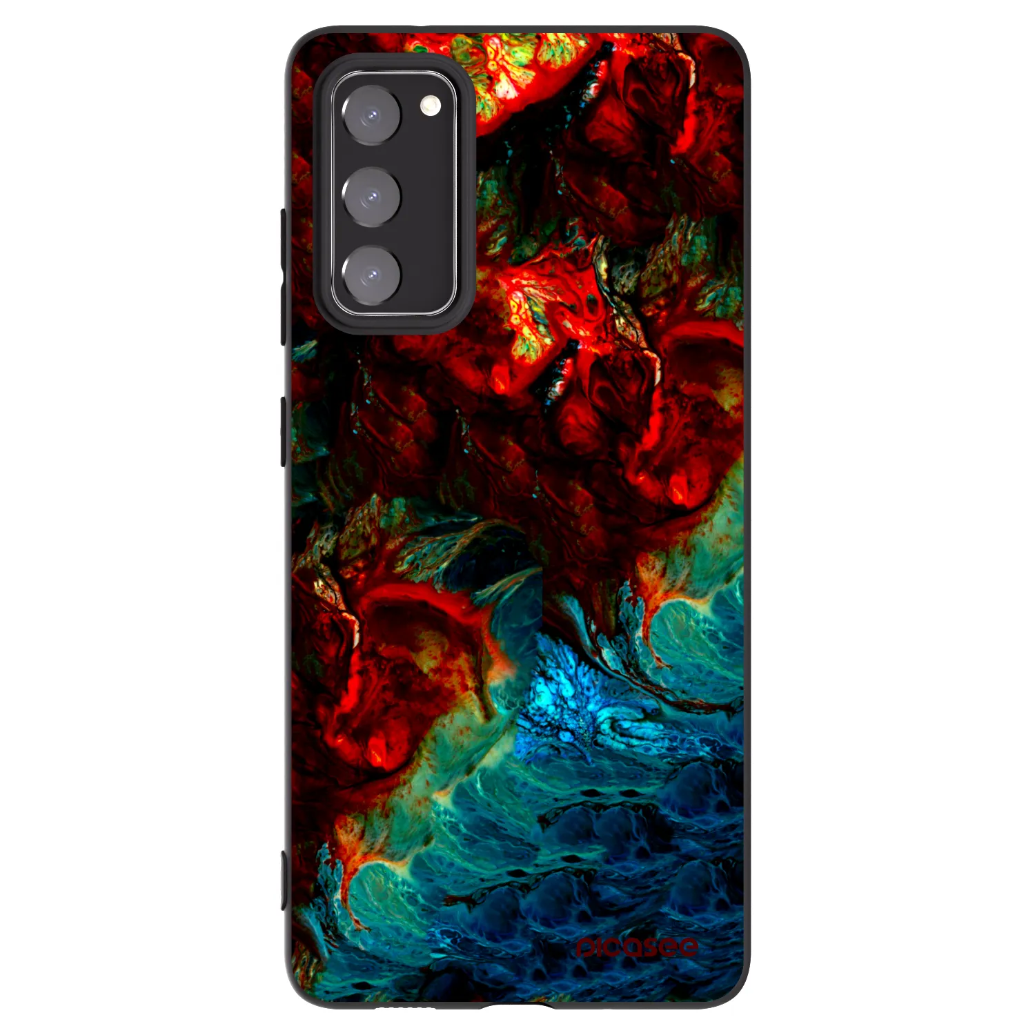 Picasee Μαύρη θήκη σιλικόνης για Samsung Galaxy S20 FE - Universe