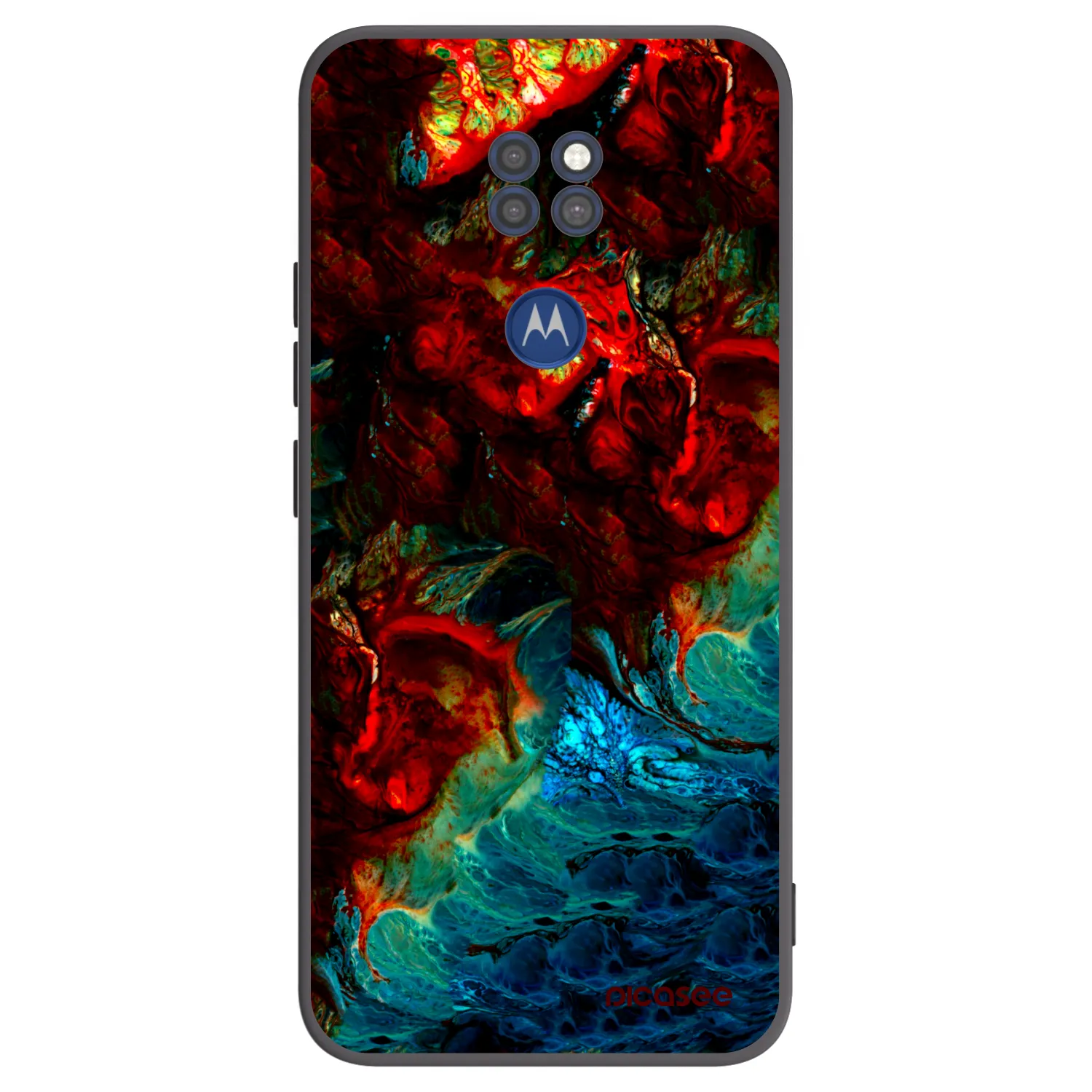 Picasee Μαύρη θήκη σιλικόνης για Motorola Moto G9 Play - Universe