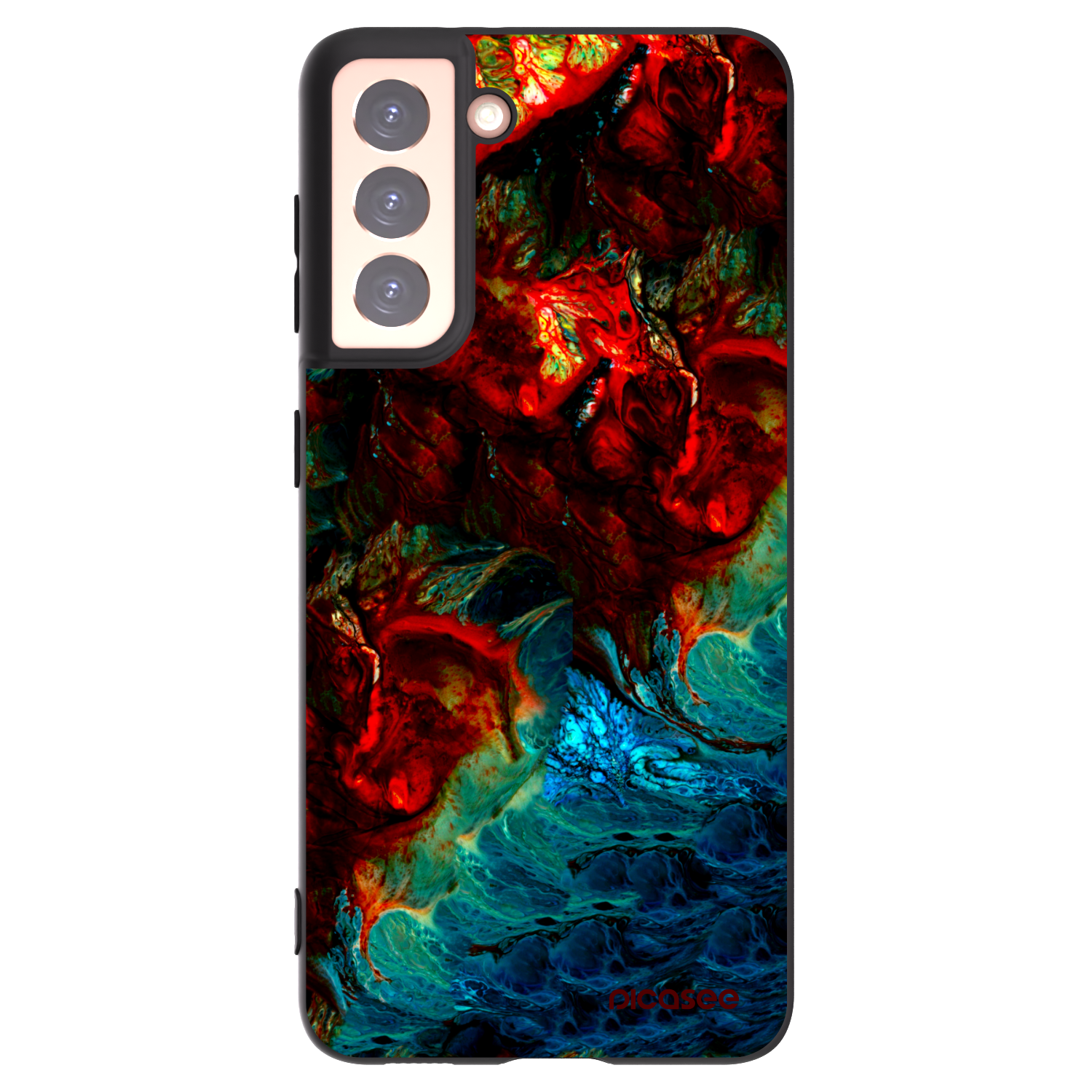 Picasee Μαύρη θήκη σιλικόνης για Samsung Galaxy S21 5G G991B - Universe