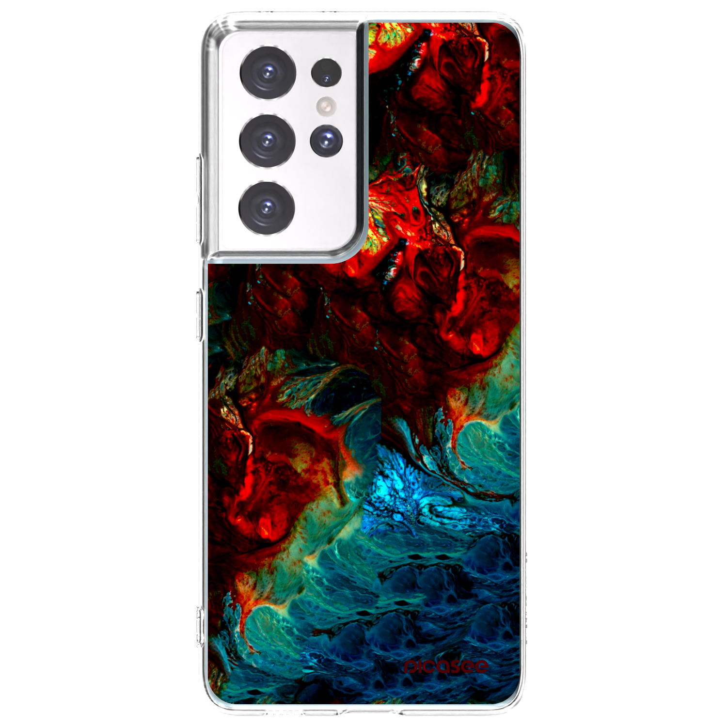 Picasee διαφανής θήκη σιλικόνης Samsung Galaxy S21 Ultra 5G G998B - Universe