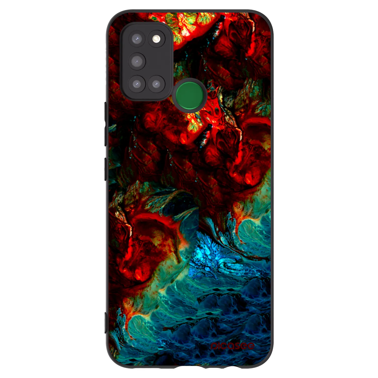 Picasee Μαύρη θήκη σιλικόνης για Realme 7i - Universe