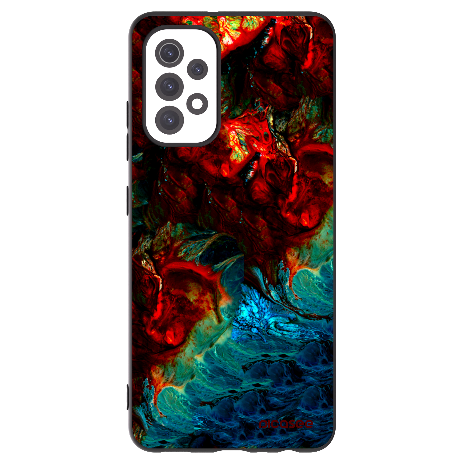 Picasee Μαύρη θήκη σιλικόνης για Samsung Galaxy A32 5G A326B - Universe