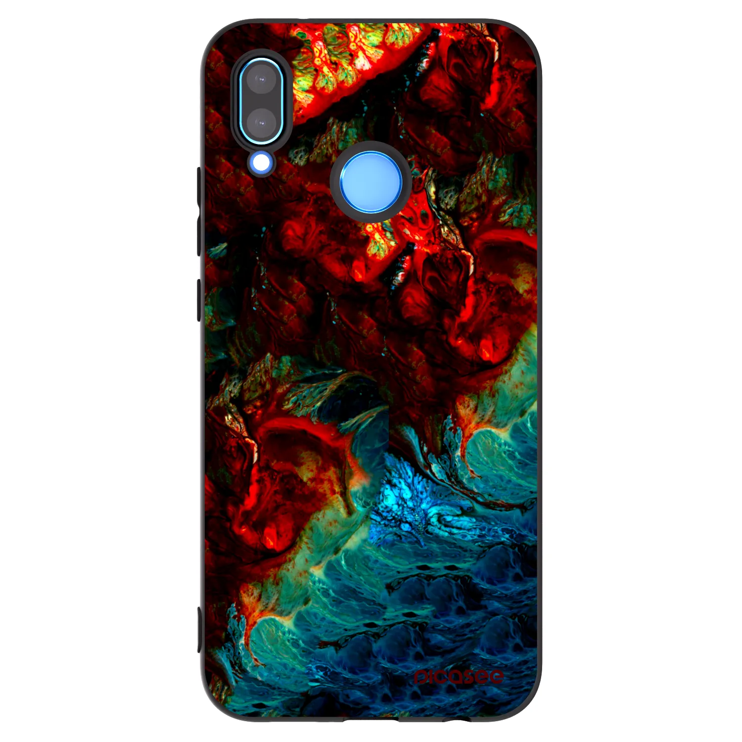 Picasee Μαύρη θήκη σιλικόνης για Huawei P20 Lite - Universe