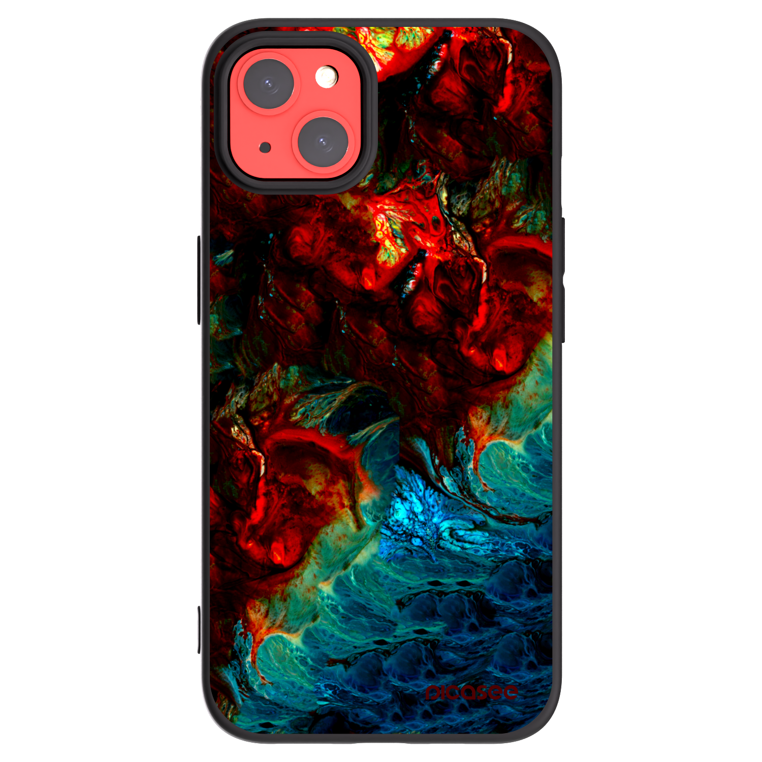 Picasee Μαύρη θήκη σιλικόνης για Apple iPhone 13 - Universe