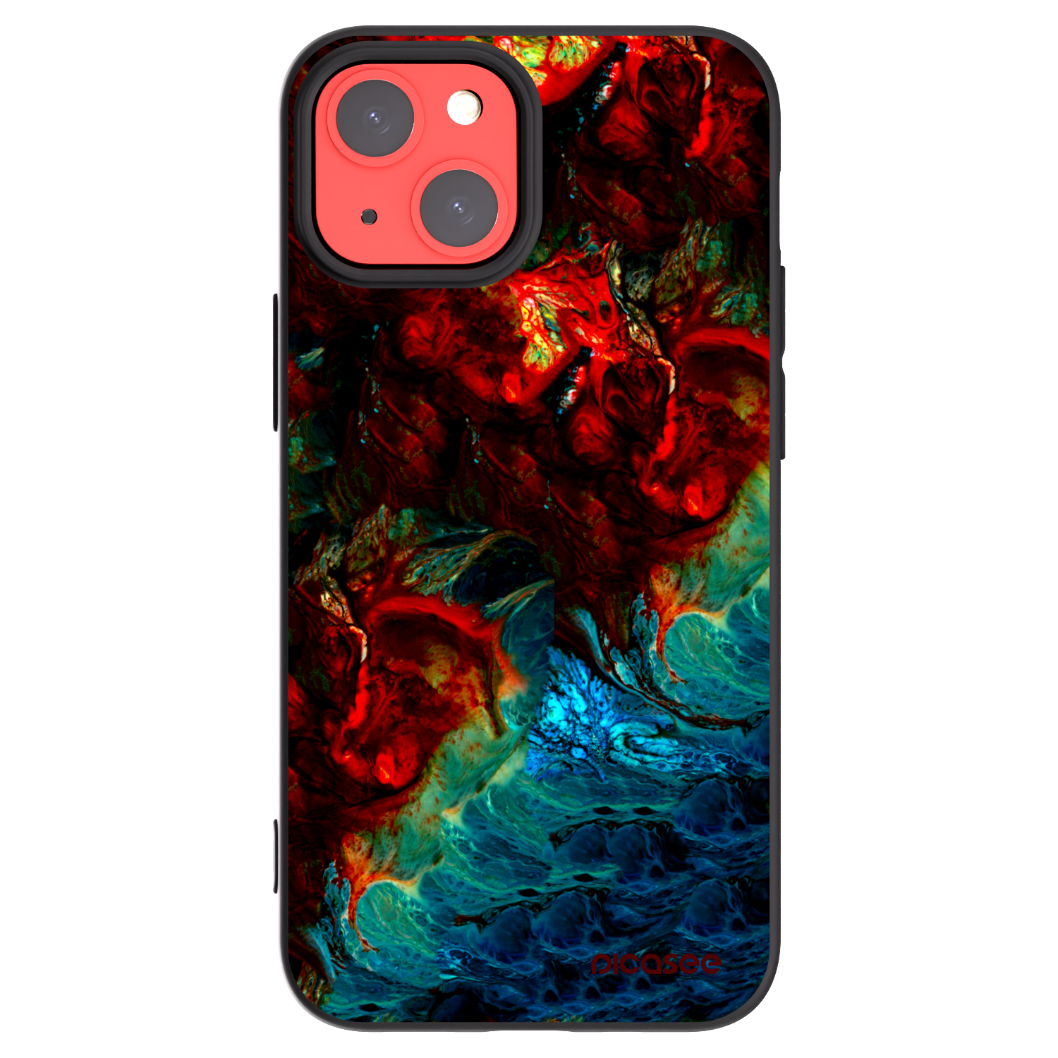 Picasee Μαύρη θήκη σιλικόνης για Apple iPhone 13 mini - Universe