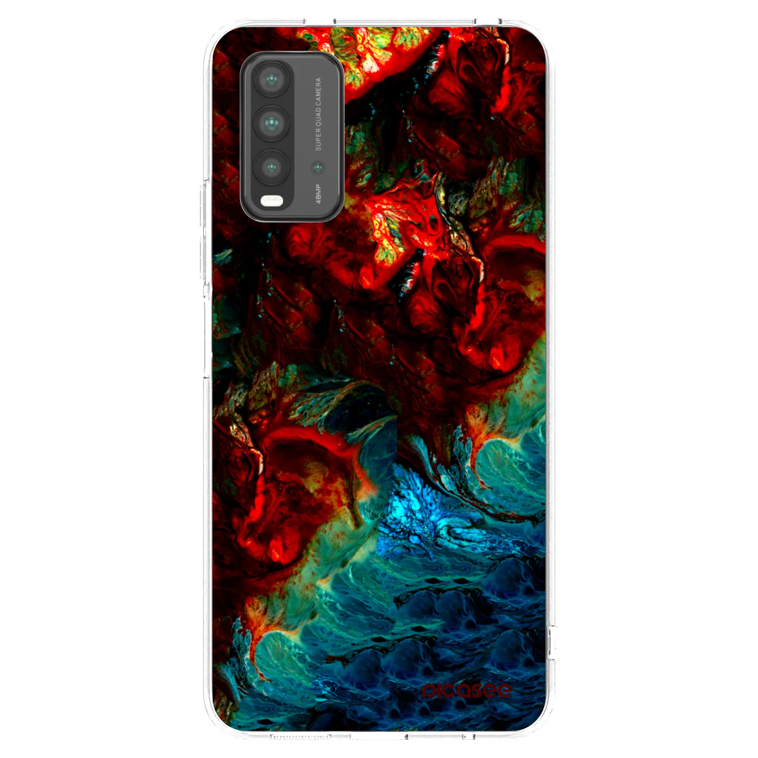 Picasee Μαύρη θήκη σιλικόνης για Xiaomi Redmi 9T - Universe