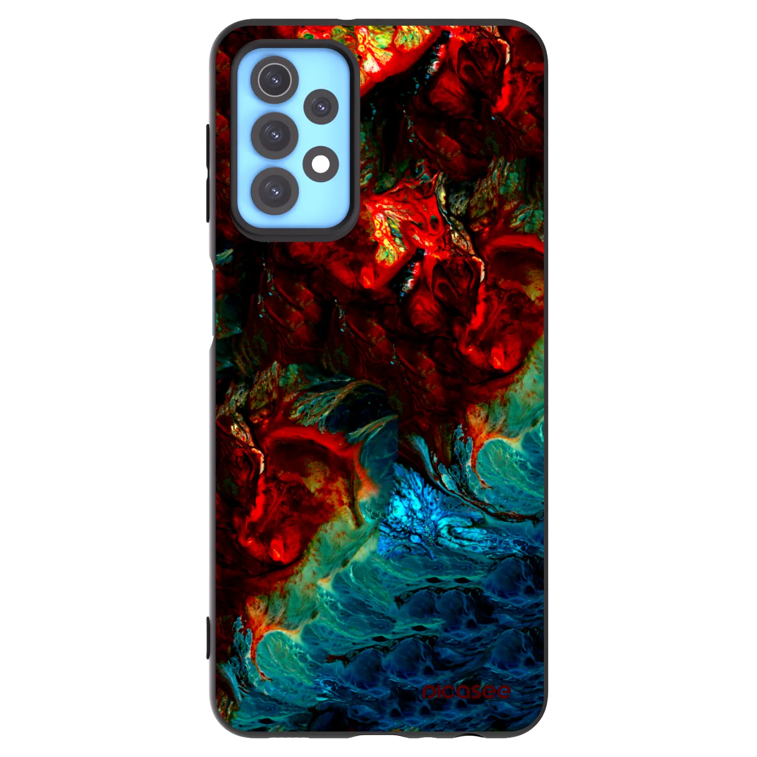 Picasee Μαύρη θήκη σιλικόνης για Samsung Galaxy A32 4G SM-A325F - Universe