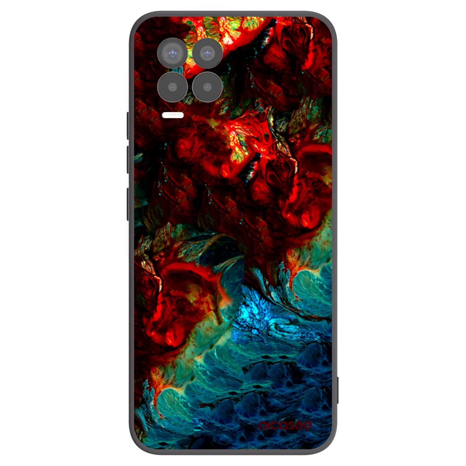 Picasee Μαύρη θήκη σιλικόνης για Realme 8 Pro - Universe