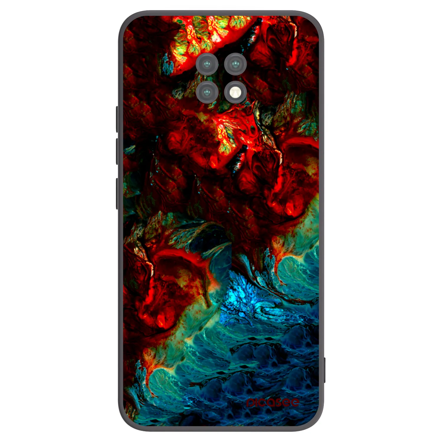 Picasee Μαύρη θήκη σιλικόνης για Xiaomi Redmi Note 9T - Universe