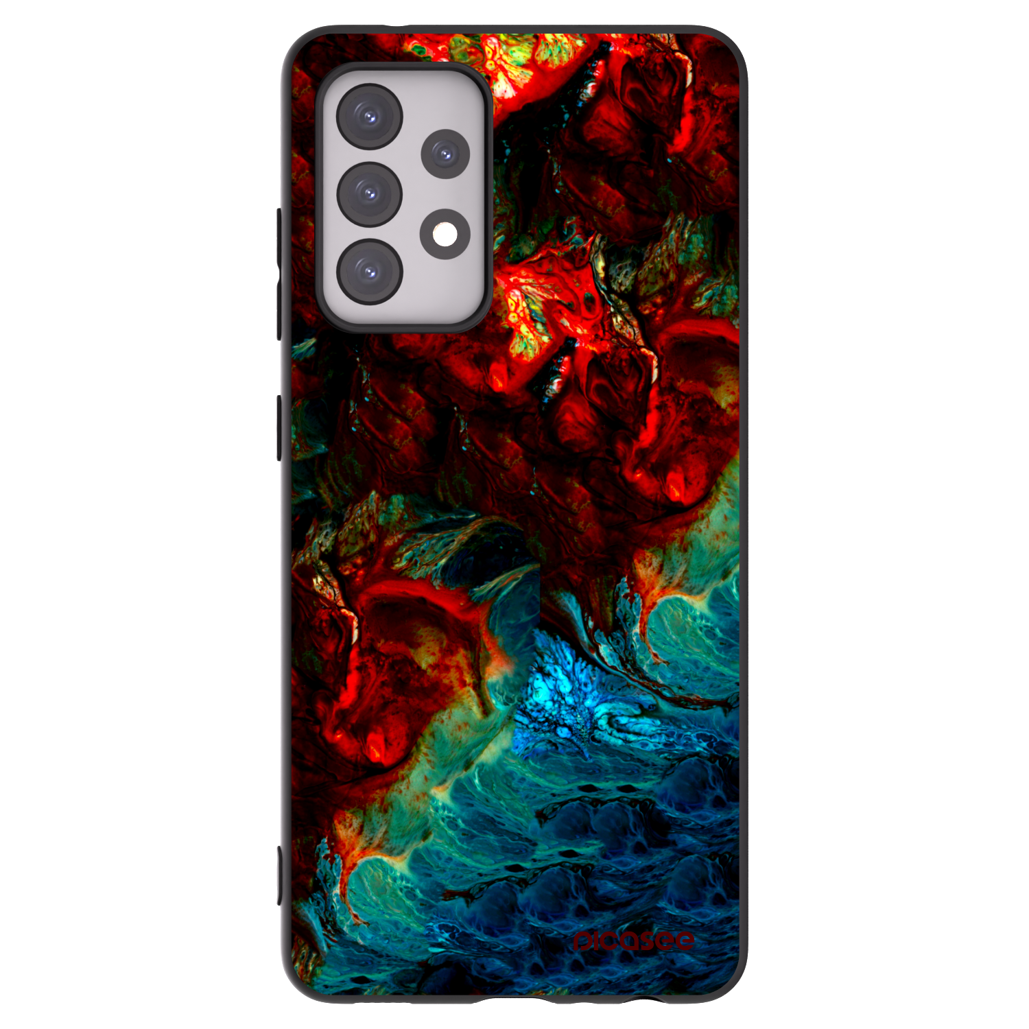Picasee Μαύρη θήκη σιλικόνης για Samsung Galaxy A52s 5G A528B - Universe