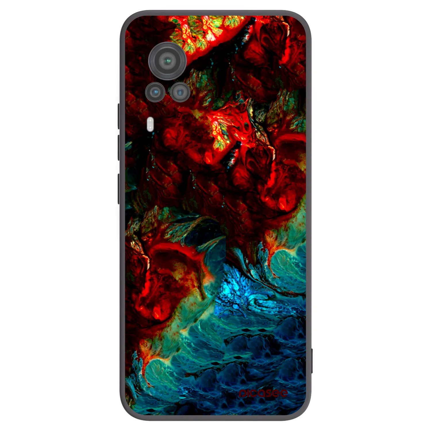 Picasee Μαύρη θήκη σιλικόνης για Vivo X60 Pro 5G - Universe