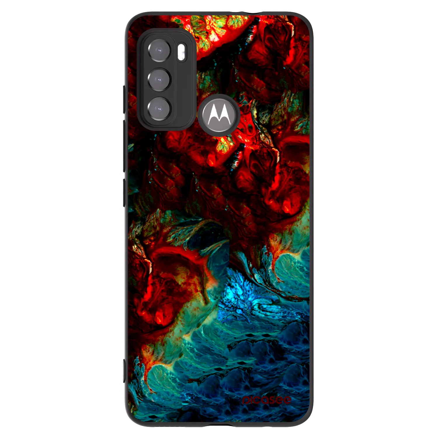 Picasee Μαύρη θήκη σιλικόνης για Motorola Moto G60 - Universe