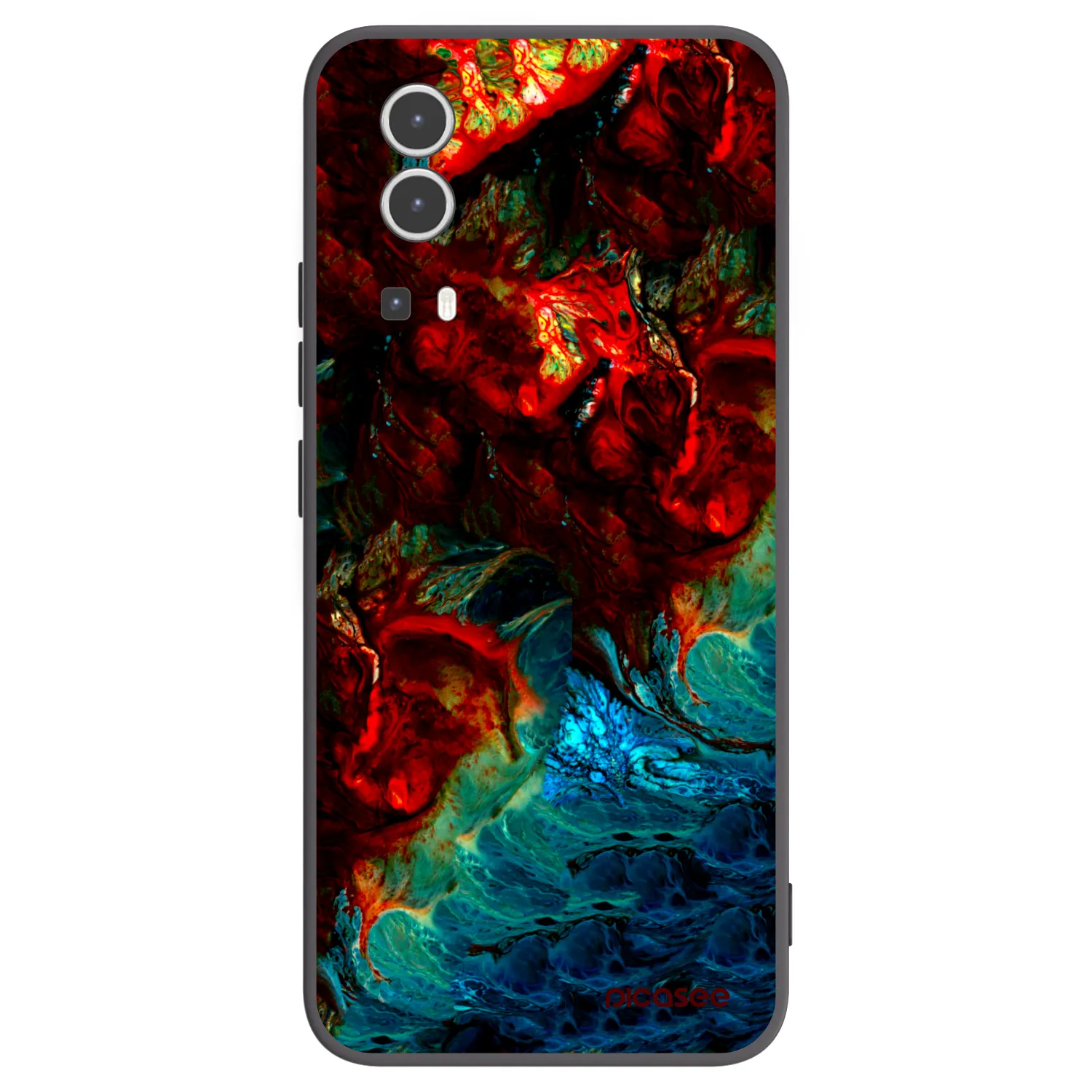 Picasee Μαύρη θήκη σιλικόνης για Vivo Y72 5G - Universe