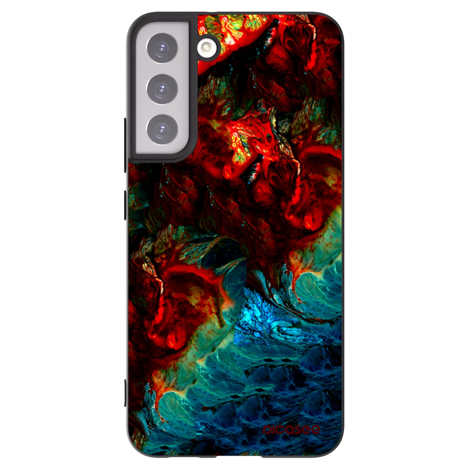 Picasee Μαύρη θήκη σιλικόνης για Samsung Galaxy S22+ 5G - Universe
