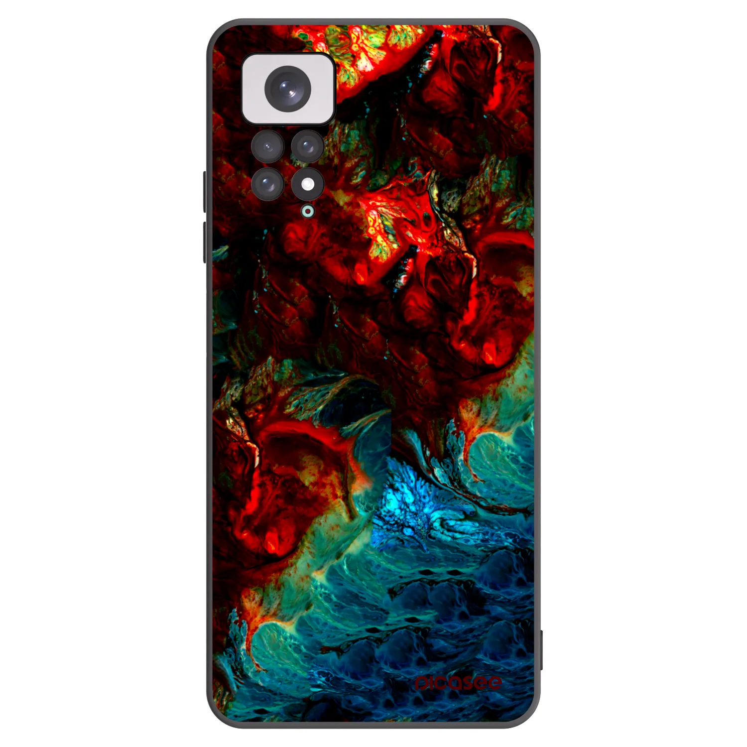 Picasee Μαύρη θήκη σιλικόνης για Xiaomi Redmi Note 11 - Universe