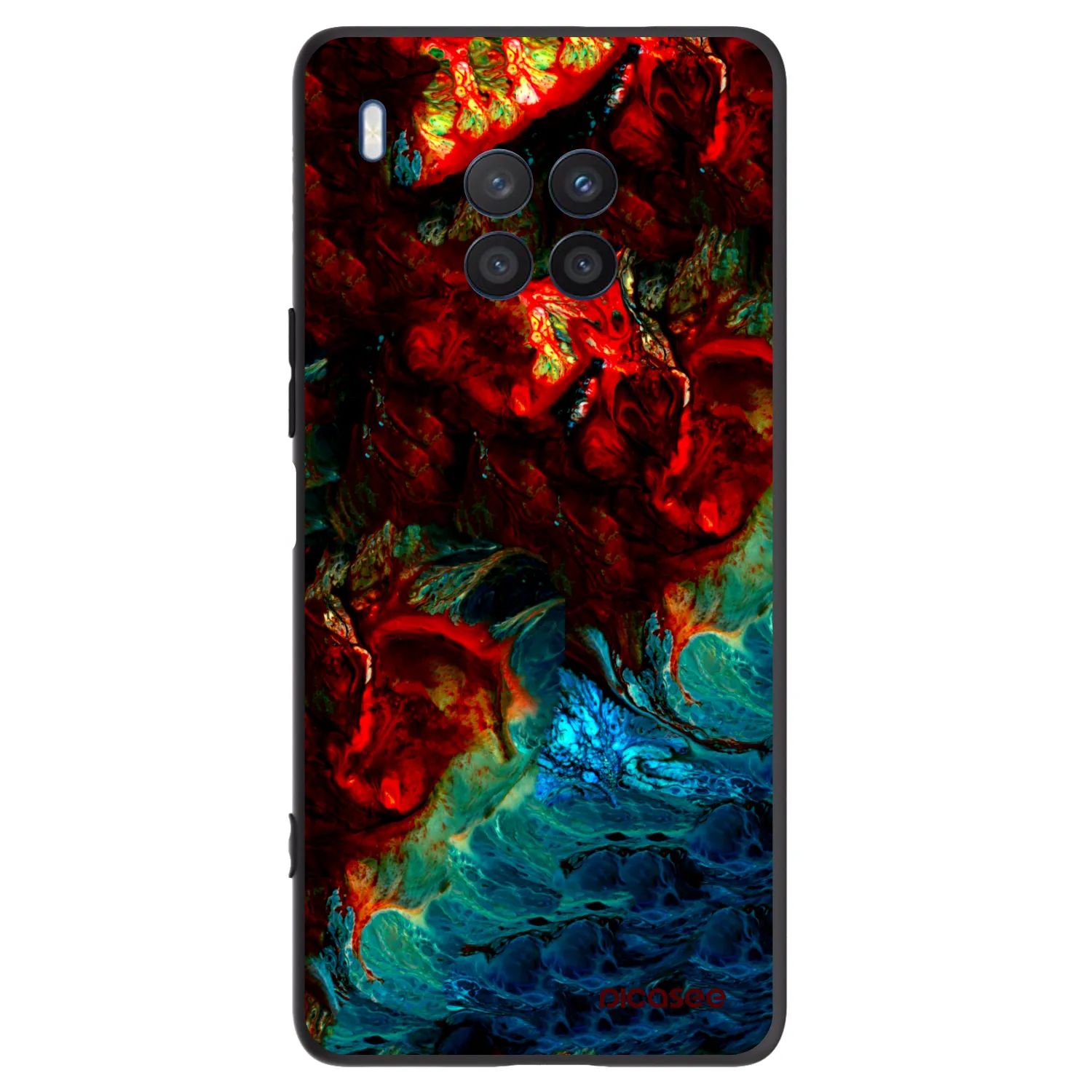 Picasee Μαύρη θήκη σιλικόνης για Honor 50 Lite - Universe