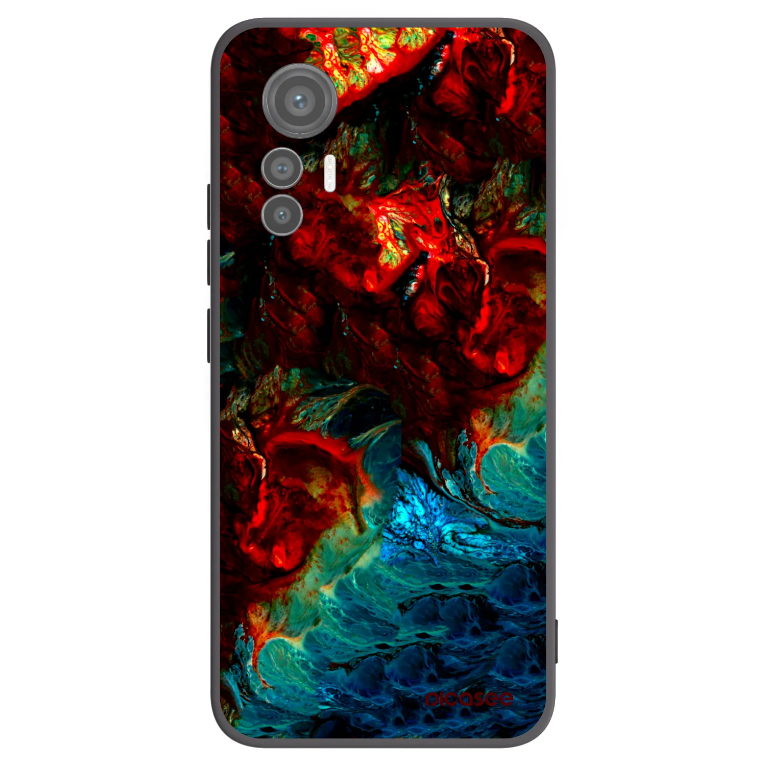 Picasee Μαύρη θήκη σιλικόνης για Xiaomi 12 Lite - Universe