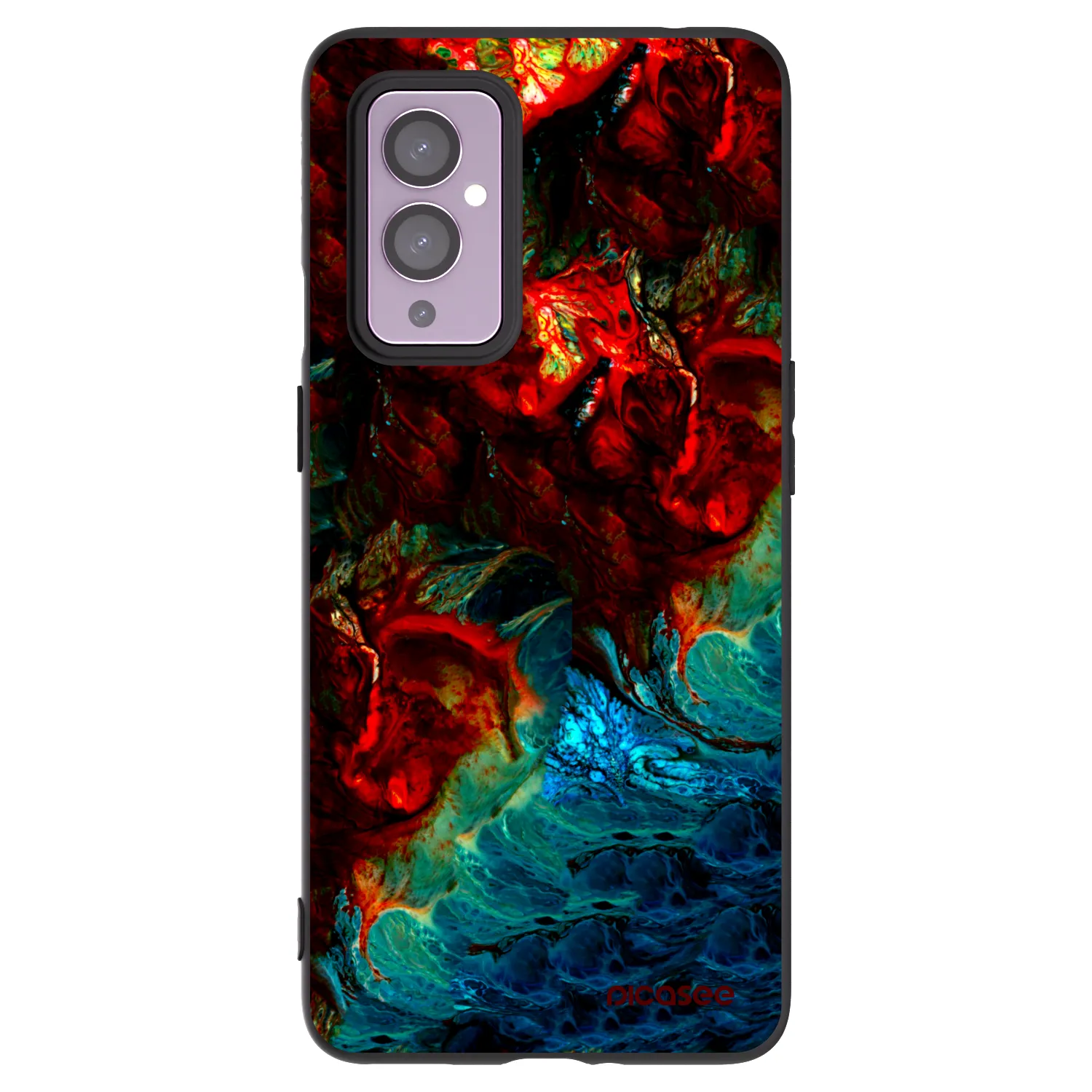 Picasee Μαύρη θήκη σιλικόνης για OnePlus 9 - Universe