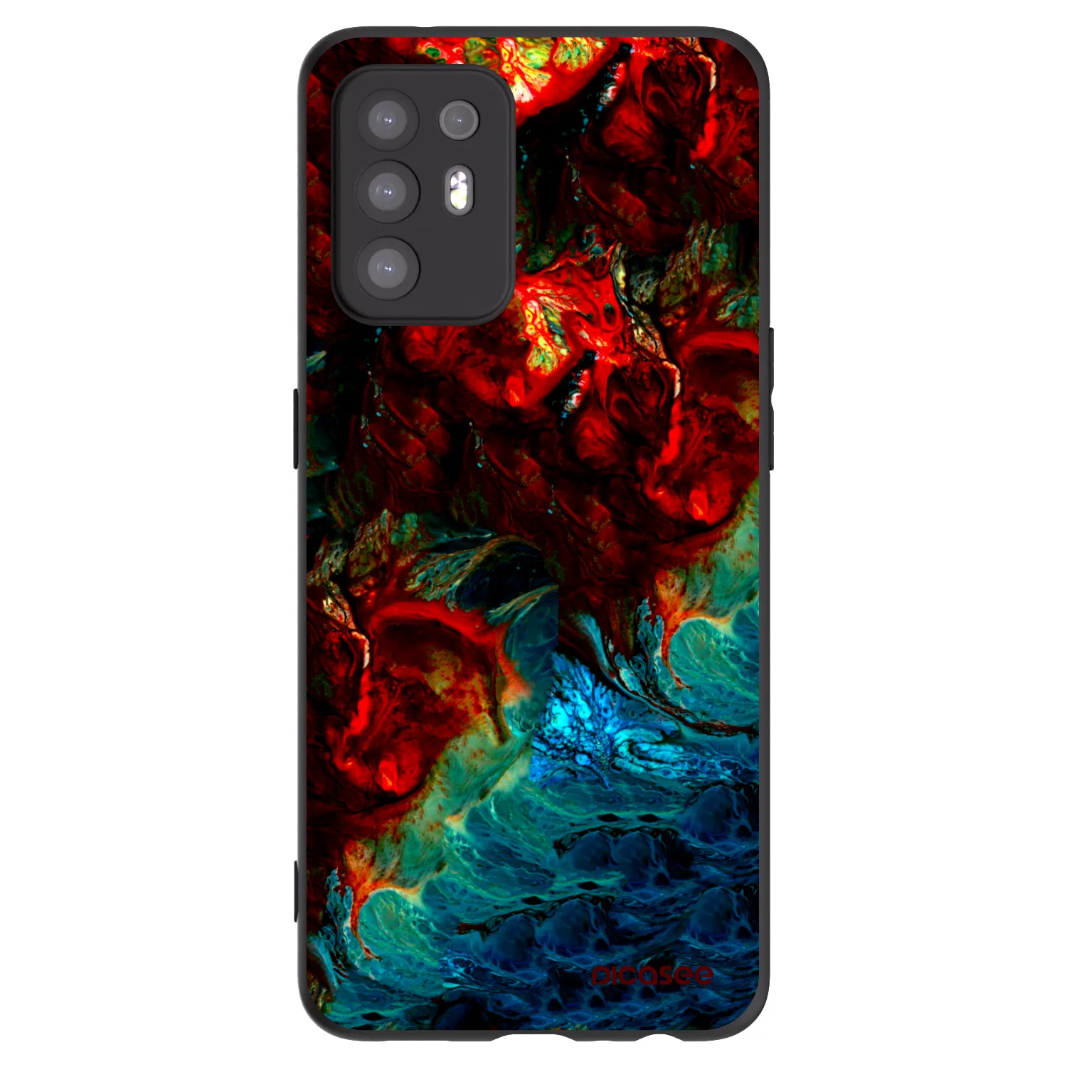Picasee Μαύρη θήκη σιλικόνης για OPPO A94 5G - Universe