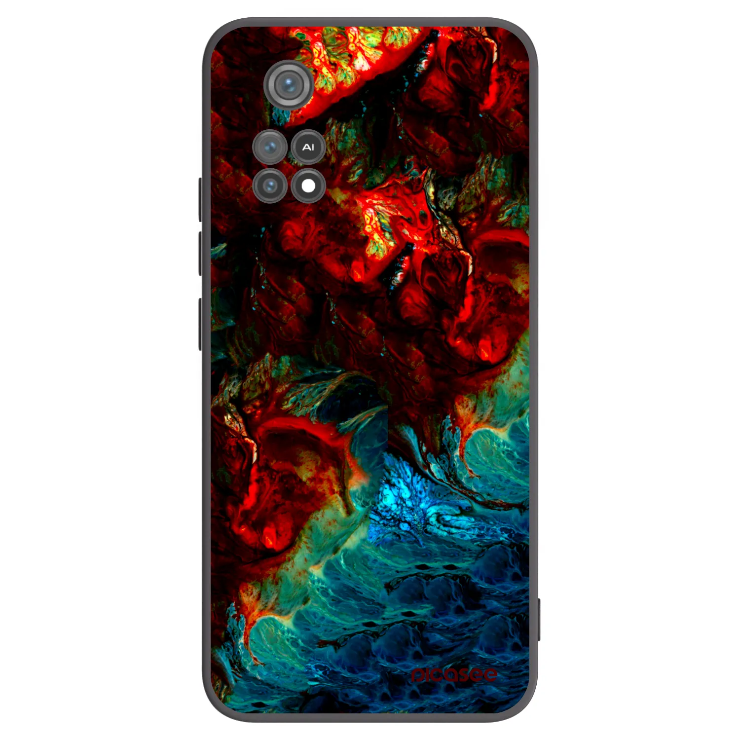 Picasee Μαύρη θήκη σιλικόνης για Xiaomi Poco M4 Pro - Universe