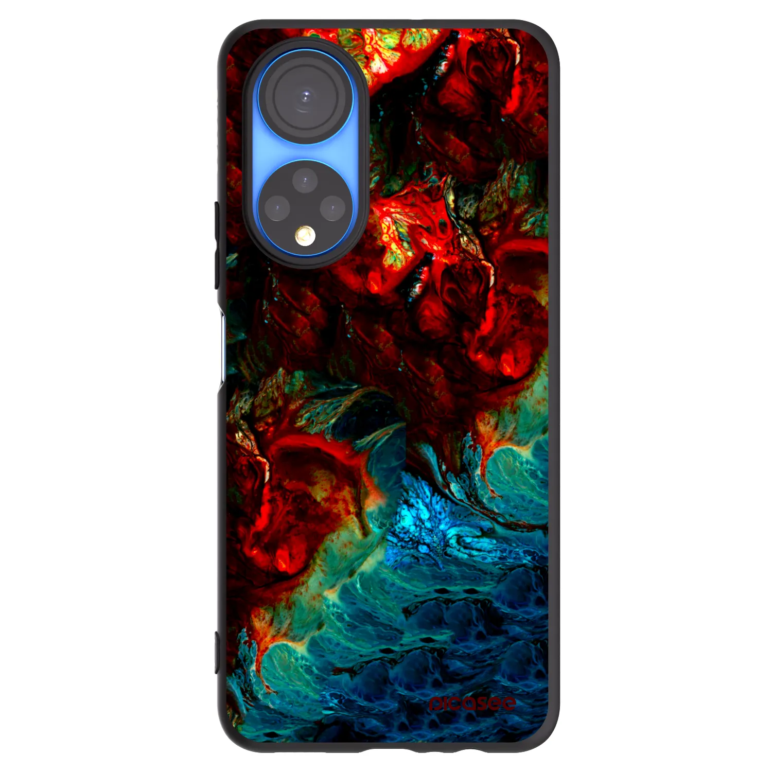 Picasee Μαύρη θήκη σιλικόνης για Honor X7 - Universe