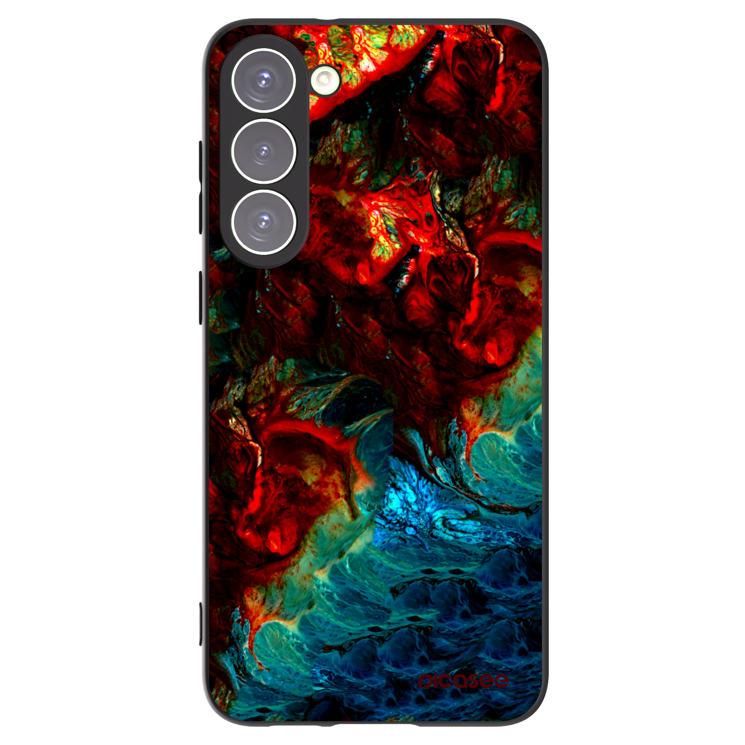 Picasee Μαύρη θήκη σιλικόνης για Samsung Galaxy S23+ 5G - Universe