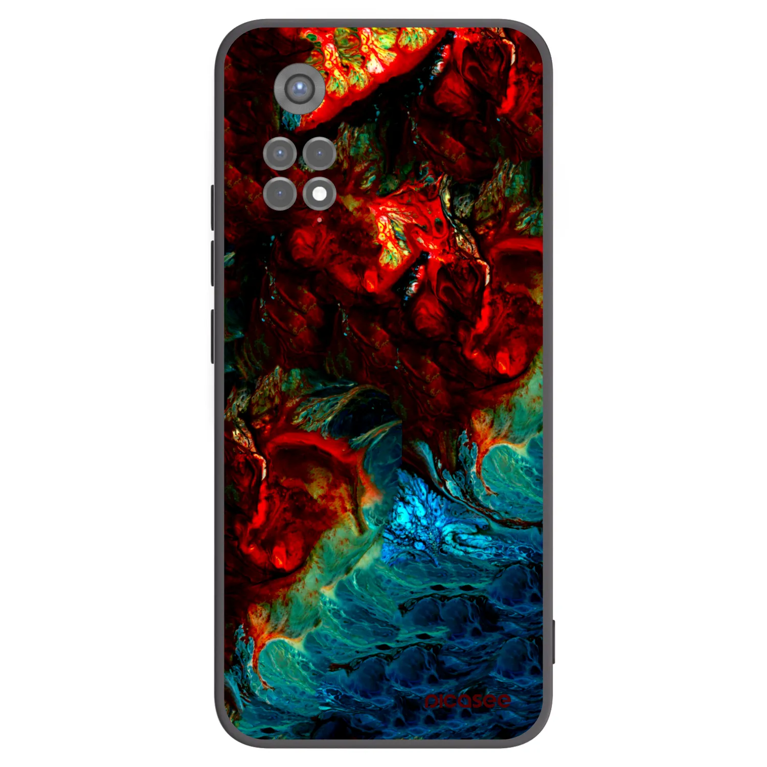 Picasee Μαύρη θήκη σιλικόνης για Xiaomi Redmi Note 11S 5G - Universe