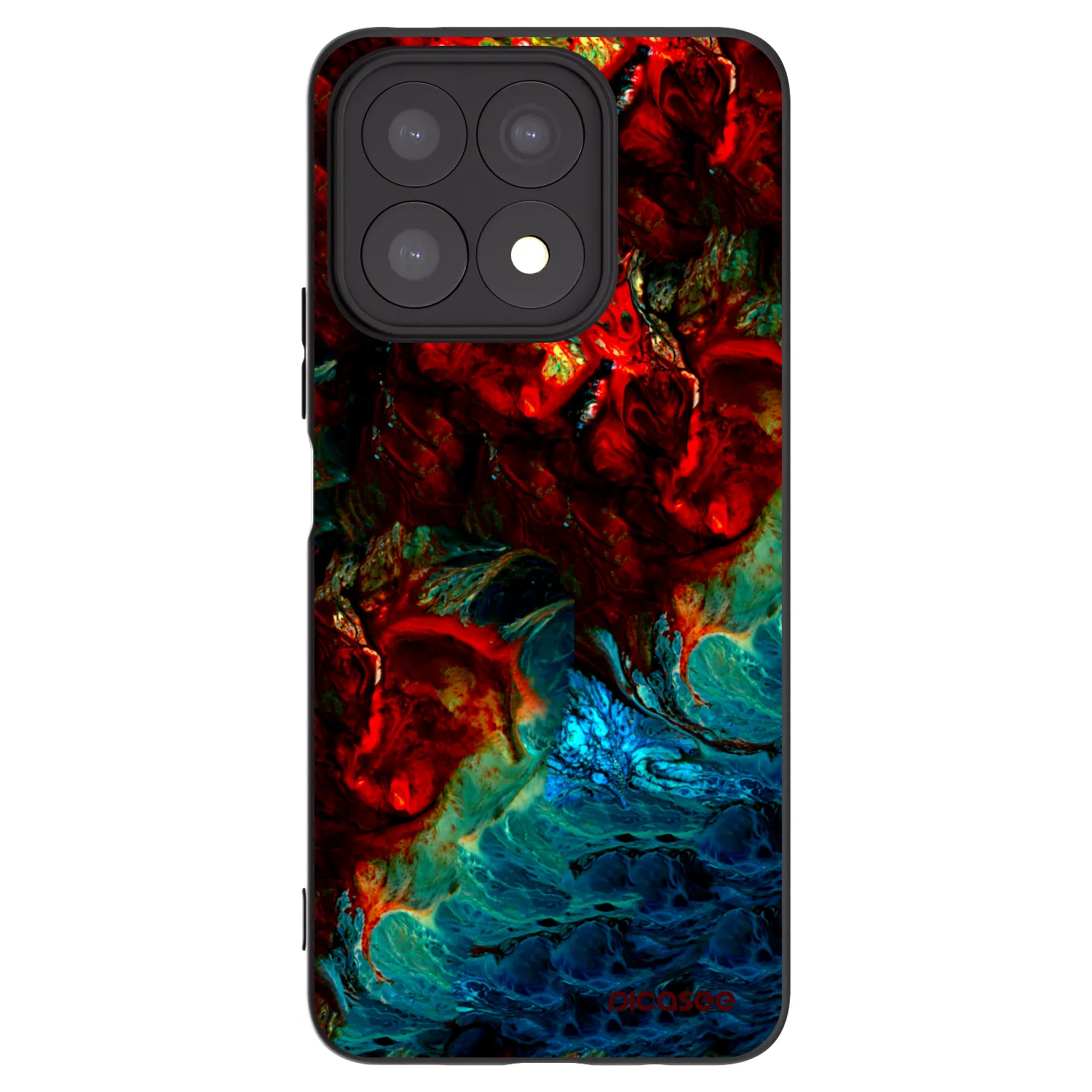 Picasee Μαύρη θήκη σιλικόνης για Honor X8a - Universe