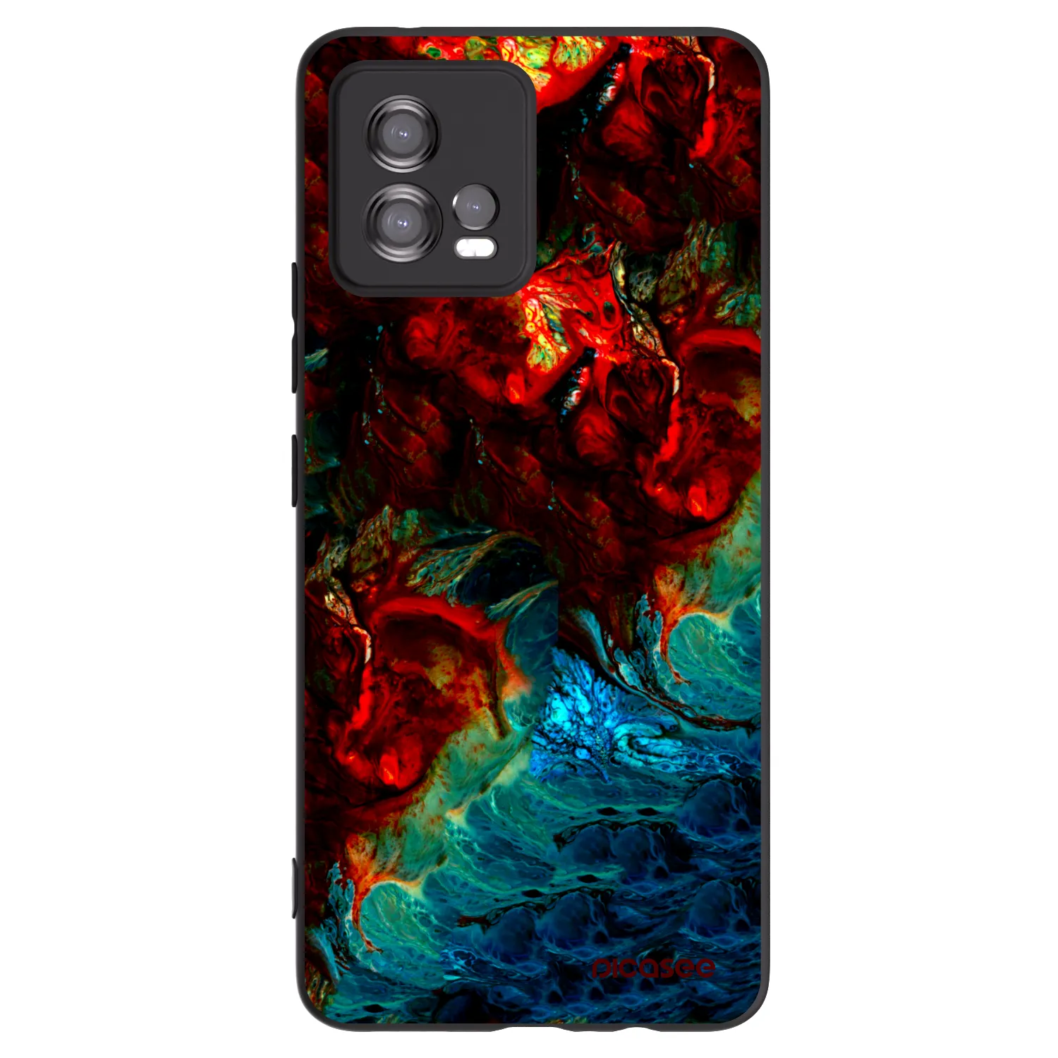 Picasee Μαύρη θήκη σιλικόνης για Motorola Moto G72 - Universe