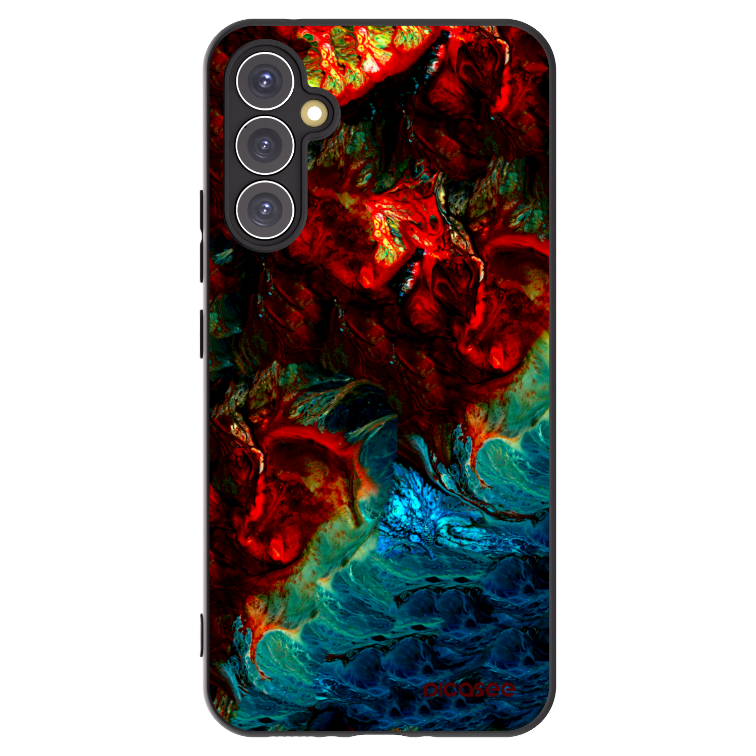Picasee Μαύρη θήκη σιλικόνης για Samsung Galaxy A34 5G A346B - Universe
