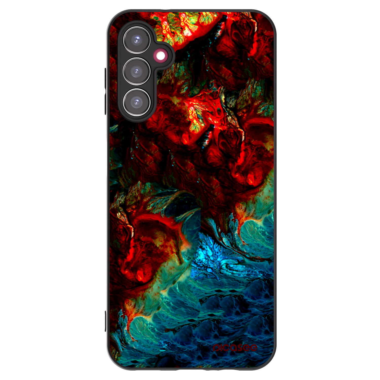 Picasee Μαύρη θήκη σιλικόνης για Samsung Galaxy A14 4G A145R - Universe