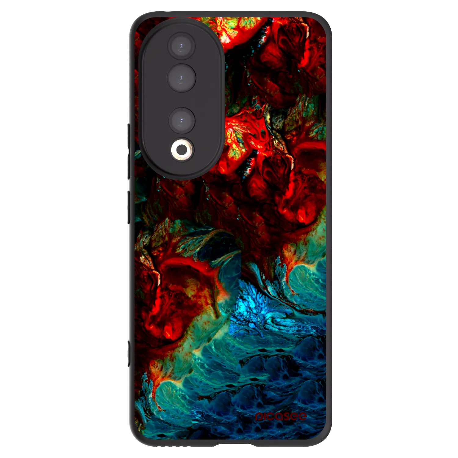 Picasee Μαύρη θήκη σιλικόνης για Honor 90 5G - Universe