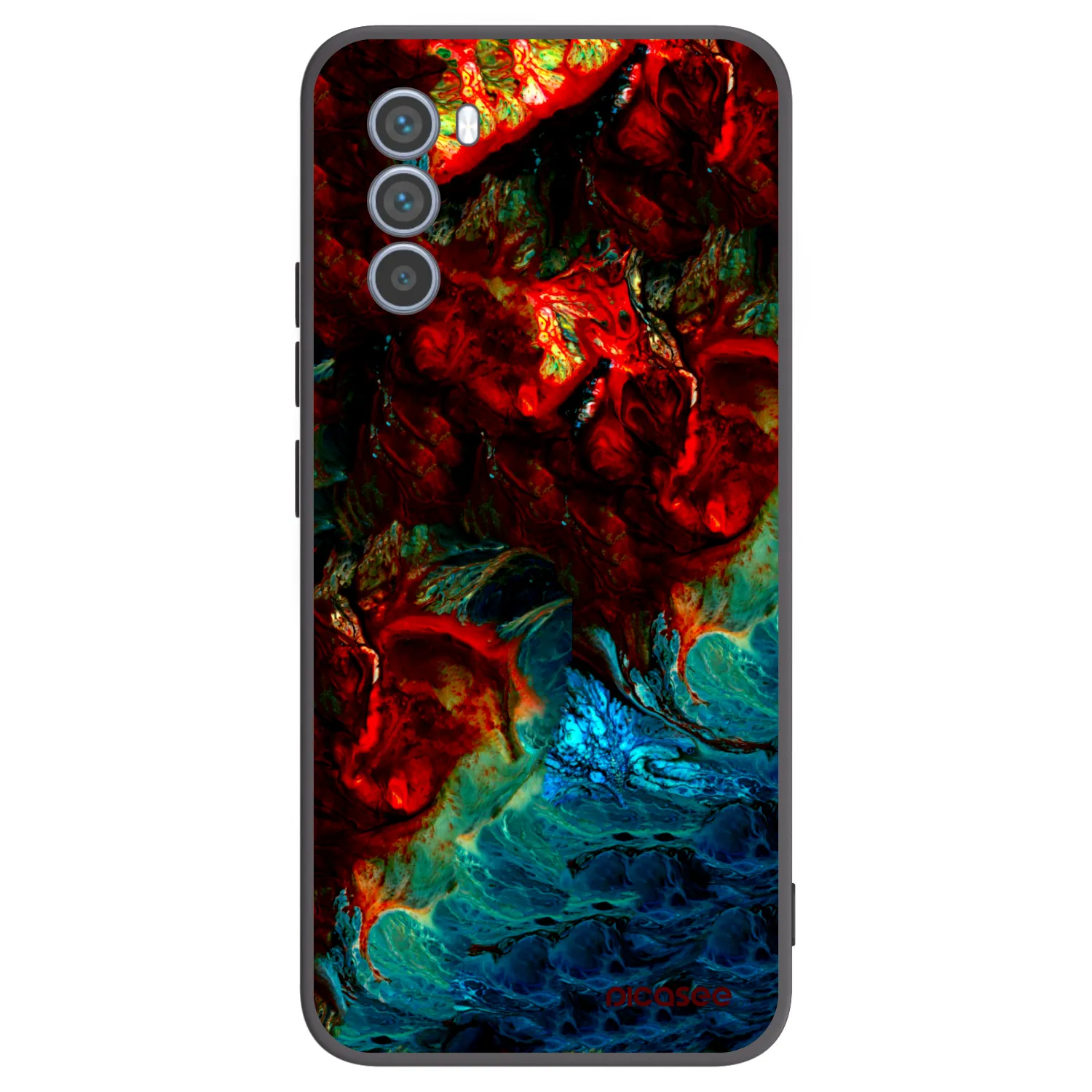 Picasee Μαύρη θήκη σιλικόνης για Motorola Moto G62 - Universe
