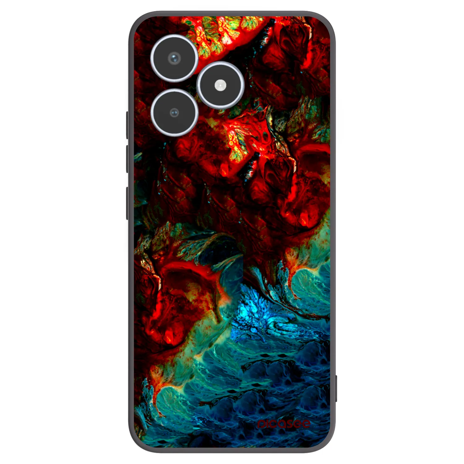 Picasee Μαύρη θήκη σιλικόνης για Realme C53 - Universe