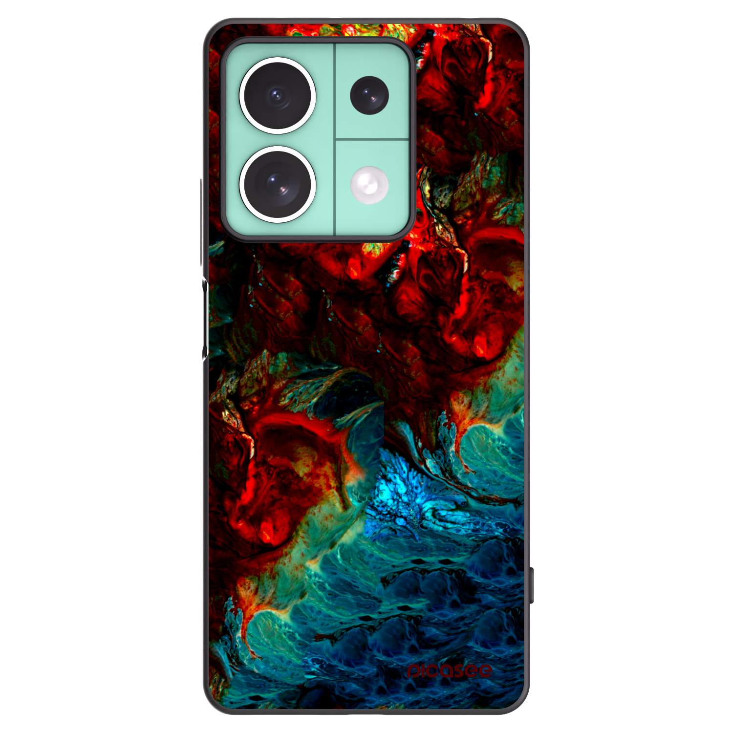 Picasee Μαύρη θήκη σιλικόνης για Xiaomi Redmi Note 13 5G - Universe