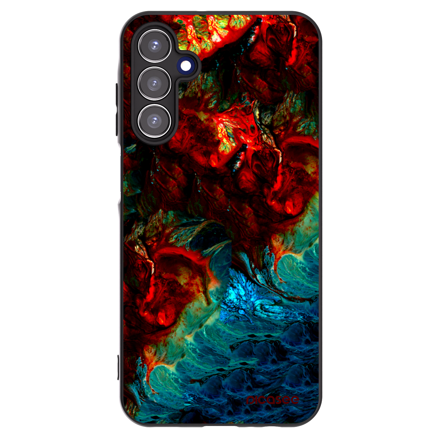 Picasee Μαύρη θήκη σιλικόνης για Samsung Galaxy A15 A156B 5G - Universe