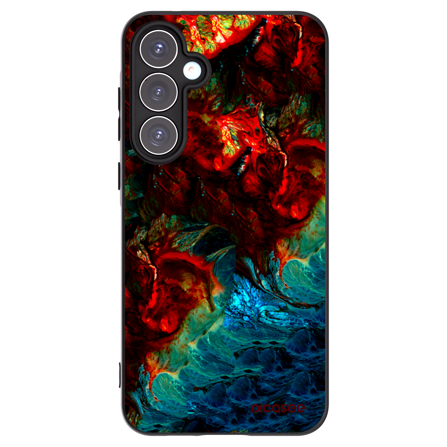 Picasee Μαύρη θήκη σιλικόνης για Samsung Galaxy A55 5G A556B - Universe
