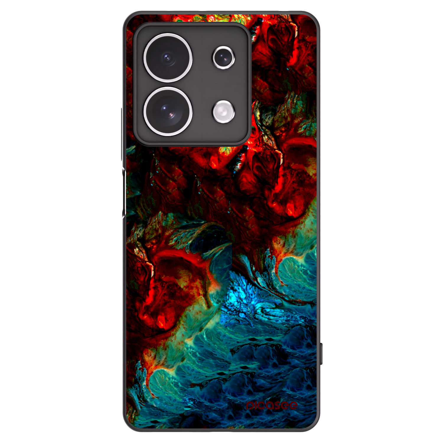 Picasee Μαύρη θήκη σιλικόνης για Xiaomi Redmi Note 13 4G - Universe