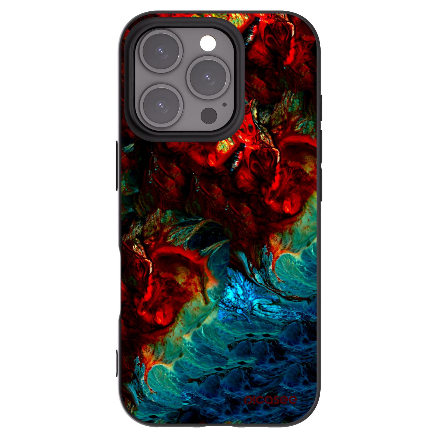 Picasee Μαύρη θήκη σιλικόνης για Apple iPhone 16 Pro - Universe