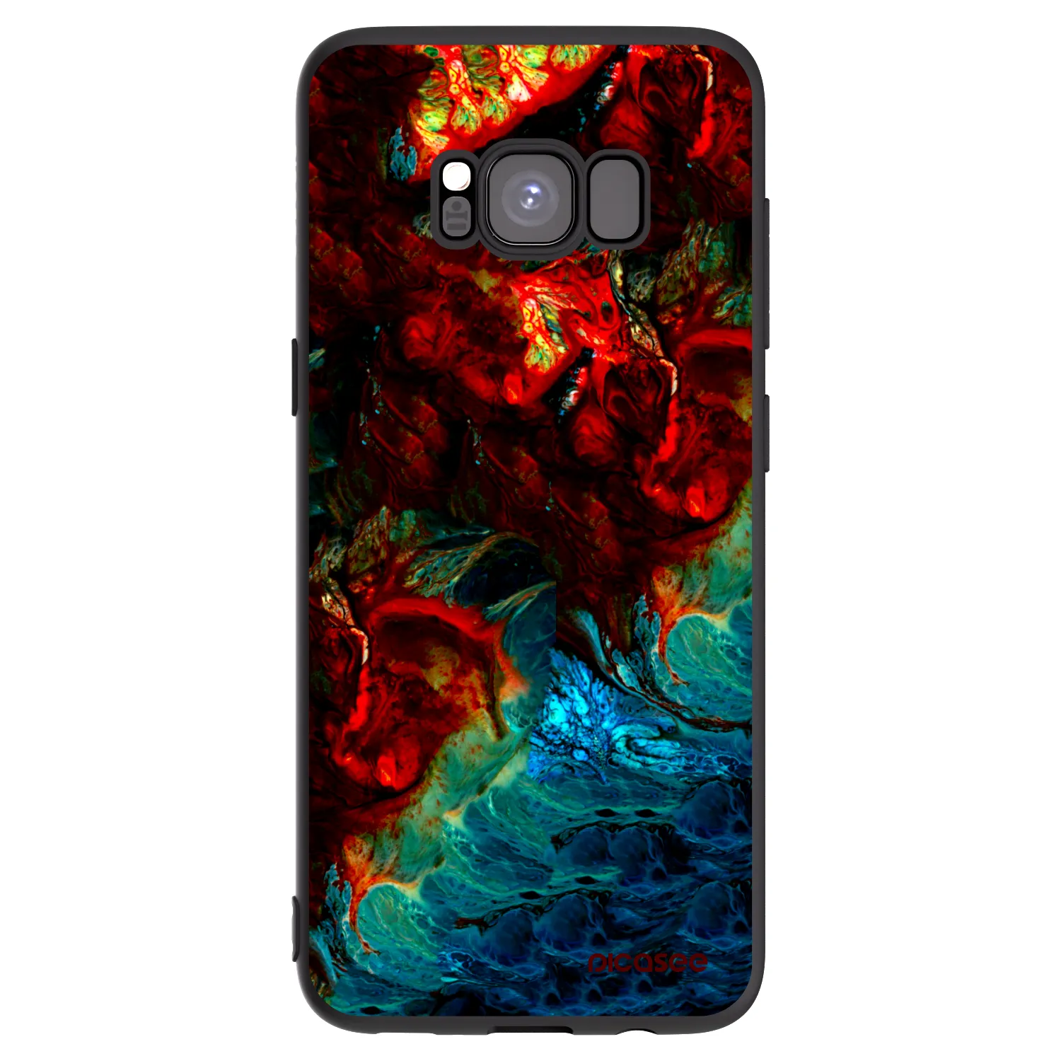 Picasee Μαύρη θήκη σιλικόνης για Samsung Galaxy S8 G950F - Universe