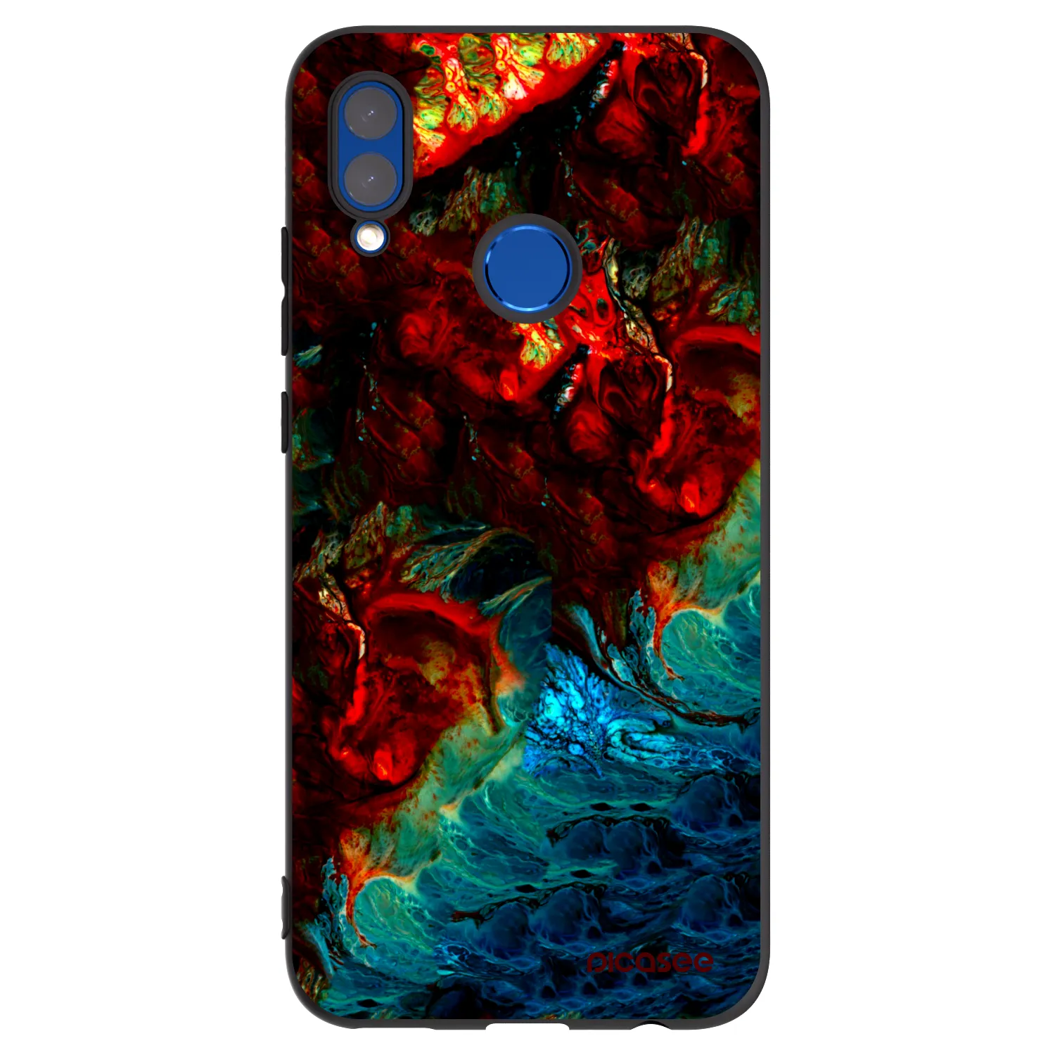 Picasee Μαύρη θήκη σιλικόνης για Honor 10 Lite - Universe