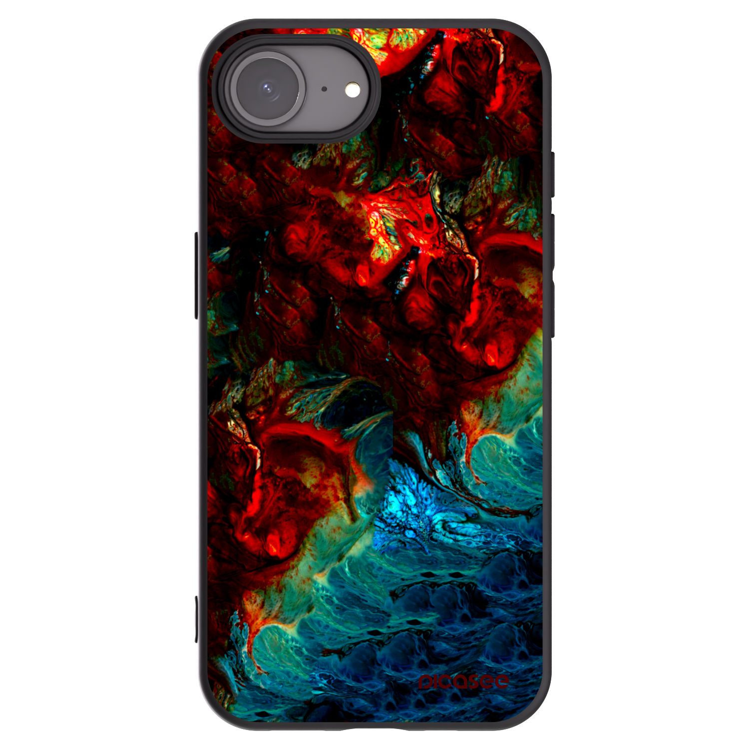 Picasee Μαύρη θήκη σιλικόνης για Apple iPhone 16e - Universe