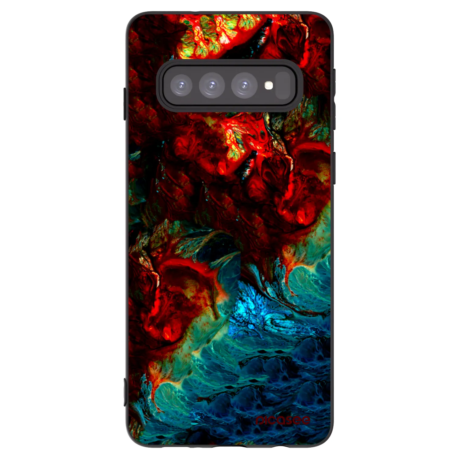 Picasee Μαύρη θήκη σιλικόνης για Samsung Galaxy S10 G973 - Universe