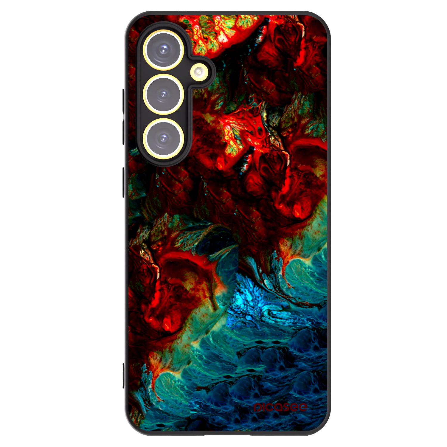 Picasee Μαύρη θήκη σιλικόνης για Samsung Galaxy S24 FE S721B - Universe
