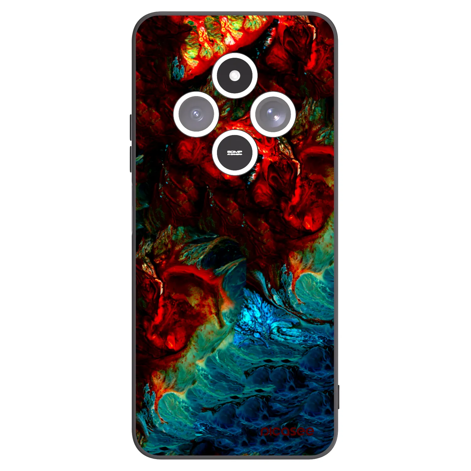 Picasee Μαύρη θήκη σιλικόνης για Xiaomi Redmi 14C - Universe